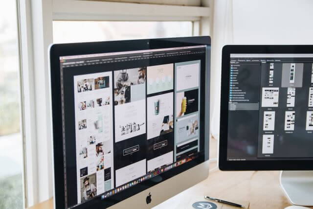 AI automation agency office computer workspace